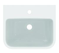 Ideal Standard - i.life B - Lavamanos rectangular de 45 cm, con orificio para la grifería, con orificio de desbordamiento, blanco
