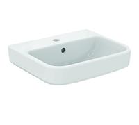 Ideal Standard - i.life B - Lavamanos rectangular de 45 cm, con orificio para la grifería, con orificio de desbordamiento, blanco