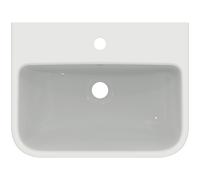 Ideal Standard i.life S lavabo, 1 agujero para grifo, con rebosadero, 500x380mm, T4585MA, Color: Blanco con Ideal Plus