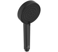 Ideal Standard Idealrain Alu+ Teleducha multifunción, con dos tipos de chorro mediante interruptor giratorio, cabezal de ducha con ahorro de agua y boquillas EasyClean - Negro Mate (100x56x232 mm)