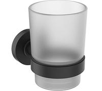 Ideal Standard Iom Portavasos Cristal Translúcido Negro Mate A9120Xg