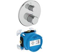 Ideal Standard Juego de accesorios, que consiste en Ceratherm T25 Termostato único y EASY-Box Kit de empotrar 1 - Cromo