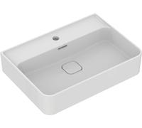Ideal Standard Lavabo Strada II 600mm, 1 agujero para grifo, con rebosadero, pulido, T3644MA, Color: Blanco con Ideal Plus