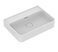 Ideal Standard Lavabo Strada II 600mm, sin agujero para grifo, con rebosadero, pulido, T365001, Color: Blanco