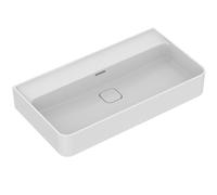 Ideal Standard Lavabo Strada II 800mm, sin agujero para grifo, con rebosadero, T3639MA, Color: Blanco con Ideal Plus