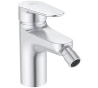 Ideal Standard Mezclador de bidé Alu+, proyección de boquilla de 115 mm, enderezador de flujo, ahorro de agua, salida ajustable, tecnología Blue Start, FirmaFlow, elementos centrales de aluminio