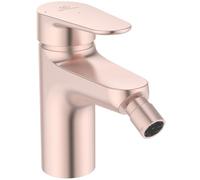 Ideal Standard Mezclador de bidé Alu+, proyección de boquilla de 115 mm, enderezador de flujo, ahorro de agua, salida ajustable, tecnología Blue Start, FirmaFlow, elementos centrales de aluminio, rosa