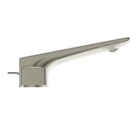 Ideal Standard Mezclador de lavabo Conca, 3 agujeros, proyección 133 mm, con juego de desagüe, BC759GN, Color: acero inoxidable
