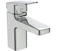 Ideal Standard Mezclador monomando de lavabo Ceraplan, versión H75, con push-open, BlueStart, cromo, BD216AA