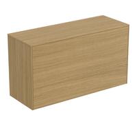 Ideal Standard Mueble bajo para lavabo, 1 cajón, sin recorte, 1002x373x550mm, T4319Y6, Color: Roble claro