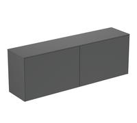 Ideal Standard Mueble bajo para lavabo, 2 extraíbles, sin recorte, 1587x373x550mm, T4331Y2, Color: Antracita mate