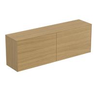 Ideal Standard Mueble bajo para lavabo, 2 extraíbles, sin recorte, 1587x373x550mm, T4331Y6, Color: Roble claro