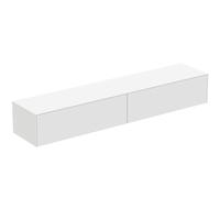 Ideal Standard Mueble bajo para lavabo, 2 extraíbles, sin recorte, 2387x505x370mm, T4335Y1, Color: Blanco Mate