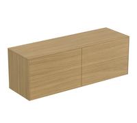 Ideal Standard Mueble bajo para lavabo, 4 extraíbles, sin recorte, 1587x505x550mm, T4325Y6, Color: Roble claro