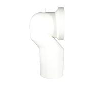 Ideal Standard - Multi Suites, Curva técnica para Inodoro, Conector Universal para desagües de Suelo de PVC, Blanco