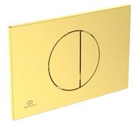 Ideal Standard Oleas - Placa de accionamiento para cisternas de inodoro Prosys, 2 lotes de botones mecánicos de plástico ABS, color dorado cepillado