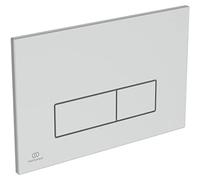 Ideal Standard Oleas Placa de accionamiento, tecnología de doble descarga mediante liberación mecánica, fácil manejo y diseño duradero (cuadrada) - Cromo Mate (234x8,5x154 mm)