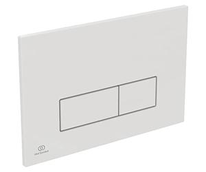 Ideal Standard Oleas Placa de accionamiento, tecnología de doble descarga mediante liberación mecánica, fácil manejo y diseño duradero (cuadrada) - Blanco (234x8,5x154 mm)