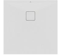 Ideal Standard Plato de ducha cuadrado Ultra Flat evo con desagüe, blanco seda, T5426FO, Versión: 800x800mm