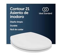 Ideal Standard S406501 Original Contour 21+ Asiento de inodoro en diseño sándwich, tapa de inodoro, asiento de inodoro, blanco