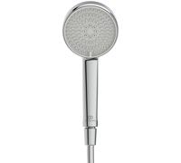 Ideal Standard Ceratherm T25 N Sistema de ducha, Cabezal de ducha con rociado variable, Ahorro de agua, Función de termostato y altura ajustable, diseño cuadrado - Cromo