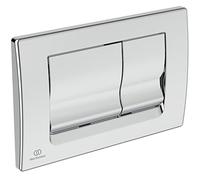 Ideal Standard - Solea M1, placa de control mecánico WC, placa de accionamiento para cisternas de enjuague de doble desagüe, cromado