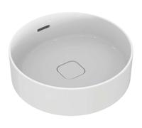 Ideal Standard Strada II Lavabo de sobre encimera redondo T2961, sin agujero para grifo, rebosadero, incl. juego de fijaciÃ³n, diÃ¡metro 450 mm, Color: Blanco - T296101