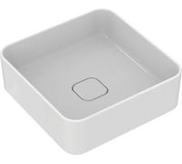 Ideal Standard Strada II lavabo sobre encimera 400mm, sin agujero para grifo, sin rebosadero, T296201, Color: Blanco