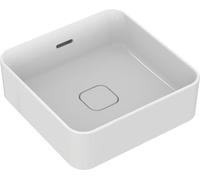 Ideal Standard Strada II Lavabo de sobre encimera cuadrado T2963, sin agujero para grifo, rebosadero, incl. kit de fijaciÃ³n, 400x400 mm, Color: Blanco - T296301