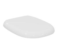 Ideal Standard Tesi Classic asiento WC envolvente, redondo - Blanco (Alpin) | Asiento de inodoro con bisagras de acero inoxidable robustas, T663001
