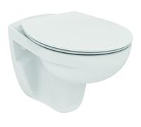Ideal Standard Tiraso - Pack de inodoro suspendido blanco, inodoro sin bridas, tapa con freno de caída para un cierre suave y silencioso, resistente y fácil de limpiar, R034301
