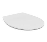 Ideal Standard - Tirso Asiento con tapa de inodoro, Diseño de tapa fina, Forma universal, Asiento con mecanismo de cierre suave, resistente a los UV y fácil de montar, Duroplástico, Blanco