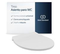 Ideal Standard Tirso Universal asiento WC con SoftClose, ovalado - Blanco | Asiento universal extraíble con cierre suave (Softclose) y bisagras de acero inoxidable, E335601