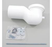 Ideal Standard - Multi Suites, Curva técnica regulable para inodoro, conector universal para desagües de inodoro, J324867, gris