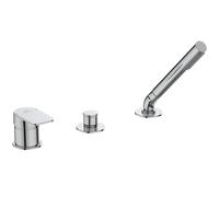 Ideal Standard Tonic II Mezclador de 3 orificios para bañera con juego de ducha manual, sin caño, A6349AA