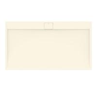 Ideal Standard - Ultra Flat S i.life, Plato de ducha rectangular de 180 x 100 cm, desagüe lateral largo, acabado mate efecto piedra, arena