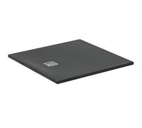 Ideal Standard - Ultra Flat S+, Plato de ducha cuadrado ultrafino de resina efecto piedra, 100 x 100 cm, Ideal Solid, negro
