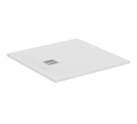 Ideal Standard - Ultra Flat S+, Plato de ducha cuadrado ultrafino de resina efecto piedra, 90 x 90 cm, Ideal Solid, blanco