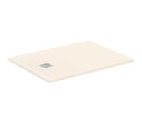 Ideal Standard - Ultra Flat S+, Plato de ducha rectangular ultrafino de resina efecto piedra, 120 x 90 cm, Ideal Solid, desagüe lado corto, arena