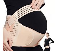 Ideal Swan Cinturón abdominal 3 en 1 para embarazo, banda abdominal para embarazo, ajustable, cinturón de embarazo, soporte lumbar, suave y transpirable, alivia el dolor pélvico y de cadera para la