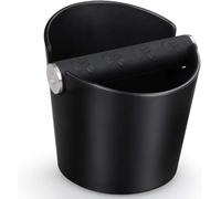 Ideal Swan Coffee Knock Box Posos Cafe Cajon para Posos de Cafe Caja de Posos de Café Barista Absorbente de Golpes con Barra de Golpe de Metal Extraíble y Base Antideslizante (Negro)