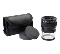 Ideal Tek Lupa de mano M12071 con escala de medición. Factor de ampliación: 7 x diámetro de la lente: 25 mm, color negro.