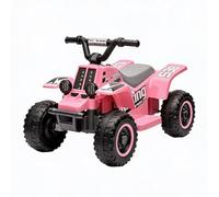 IDEALHOUSE Quad eléctrico Infantil de 6 V (ATV), Coche eléctrico con Luces | Vehículo eléctrico para niños, claxon, inicio de un botón, avance/retroceso, 1,8 km/h, con reposapiés, a partir de 3 años