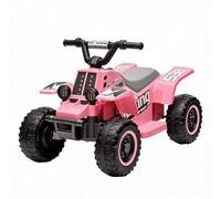 IDEALHOUSE Quad eléctrico Infantil de 6 V (ATV), Coche eléctrico con Luces | Vehículo eléctrico para niños, claxon, inicio de un botón, avance/retroceso, 1,8 km/h, con reposapiés, a partir de 3 años