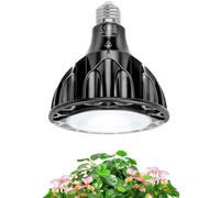 Idealife 36W LED Lámpara de Cultivo Plantas, Luz de Crecimiento Plantas, Espectro Completo, 6000K, Negro, Metal