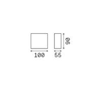 Ideallux Ideal Lux Aplique de exterior Argo, blanco, 4.000 K, down