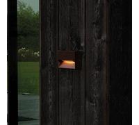 Ideallux Ideal Lux Aplique de exterior LED Dedra, marrón, 10 x 6,5 cm