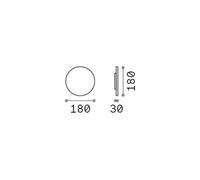 Ideallux Ideal Lux Aplique de exterior Punto, marrón, Ø 18 cm metal
