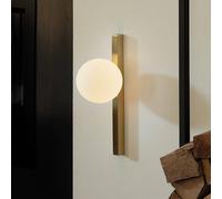 Ideallux Ideal Lux aplique de pared Binomio color latón 1 luz metal vidrio