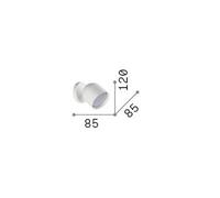 Ideallux Ideal Lux aplique de pared Dodo negro 1 luz metal Ø 8,5 cm True